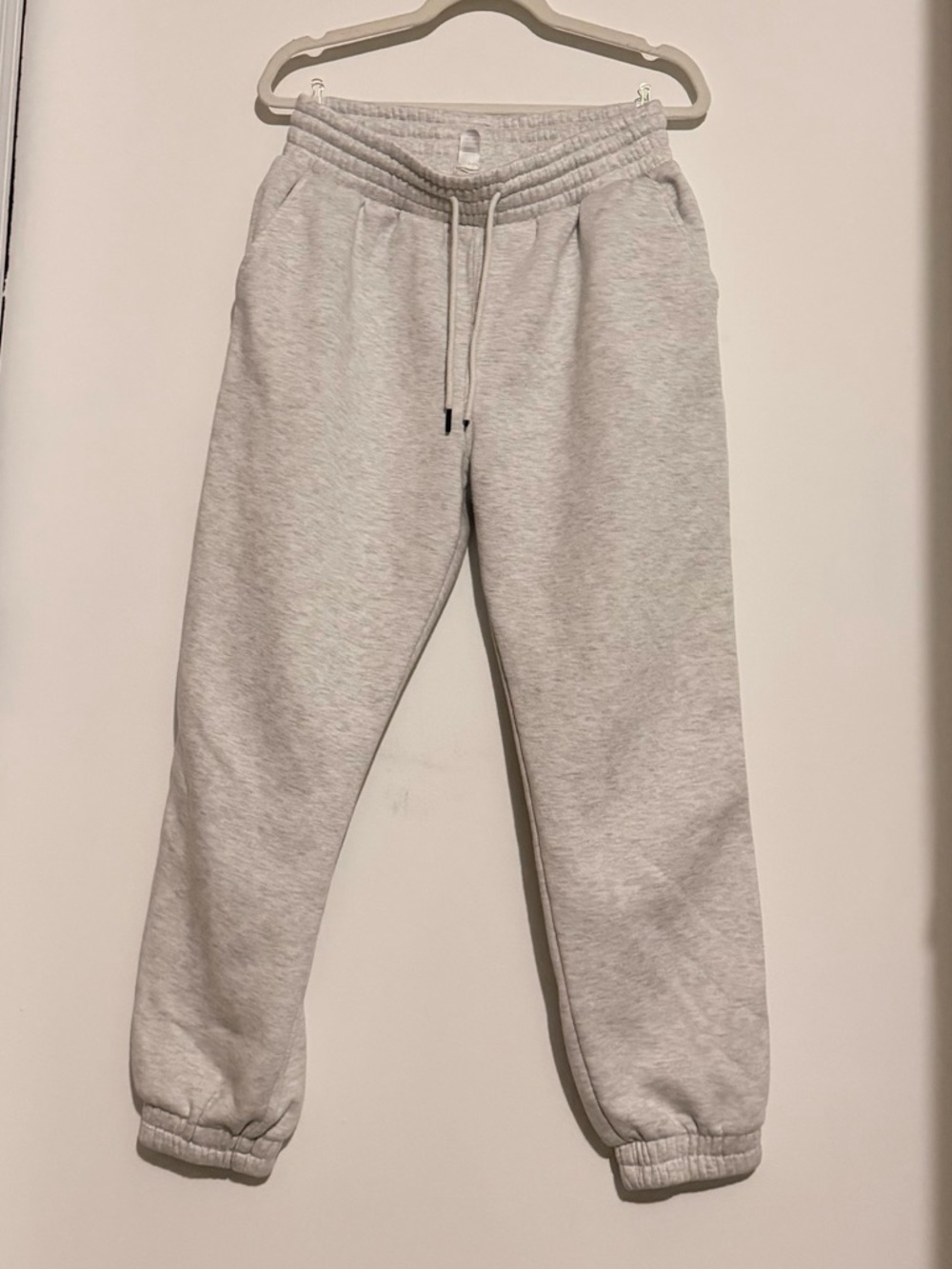 SHEIN Light Gray Fleece Jogger Sweatpants